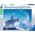 Ravensburger dėlionė „Vilkai, kaukiantys į mėnulį“, 1500 det.