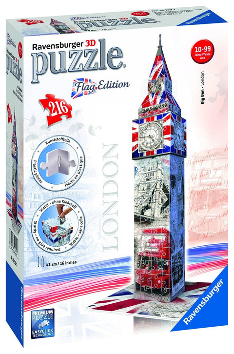 Ravensburger: Ravensburger dėlionė "3D Puzzle Flag Edition Big Ben" - HOBI.LT 🇱🇹