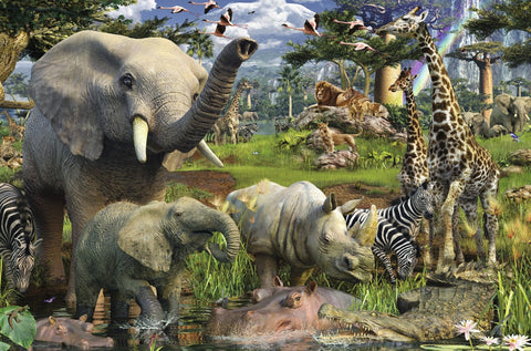 Ravensburger: Ravensburger dėlionė "Puzzle 3000 Animals at the Waterhole" - HOBI.LT 🇱🇹