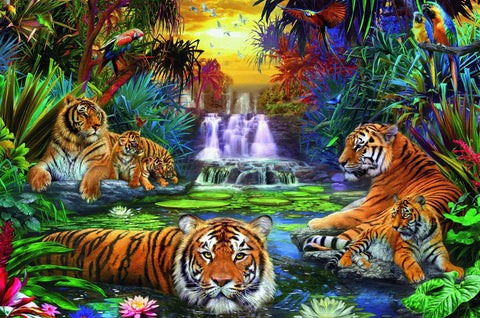 Ravensburger: Ravensburger dėlionė "Puzzle 3000 Tigers at the Waterhole" - HOBI.LT 🇱🇹