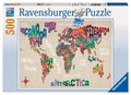 Ravensburger: Ravensburger dėlionė "Puzzle 500 World in Words" - HOBI.LT 🇱🇹