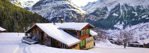 Ravensburger: Ravensburger panoraminė dėlionė "Puzle 500 Chalet in the Alps" - HOBI.LT 🇱🇹