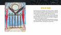 tarot korta Seven of Wands — spalvotas kortos motifas su juodu vanagu virš septynių lazdelų ir aiškinimo tekstu dešinėje