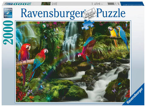 Ravensburger dėlionė „Spalvingos papūgos džiunglėse“, 2000 det.