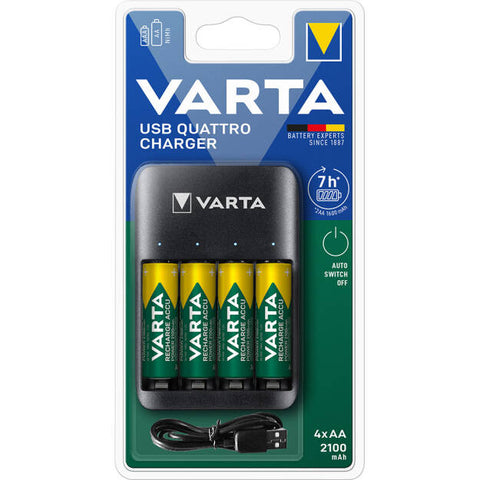 Varta USB Quattro AA/AAA baterijų įkroviklis su 4x AA