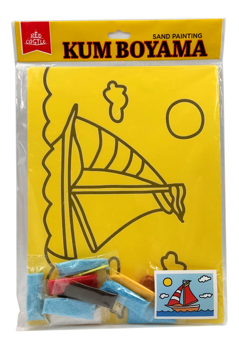 Red Castle smėlio piešimo rinkinys „Laivelis“ – 10 spalvų, 27.5×20.5 cm, nuo 3 m.