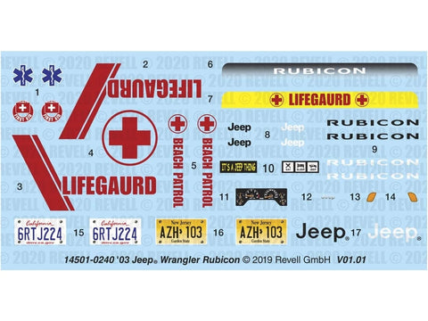Revell Jeep Wrangler Rubicon 1:25 surenkamas plastikinis modelis