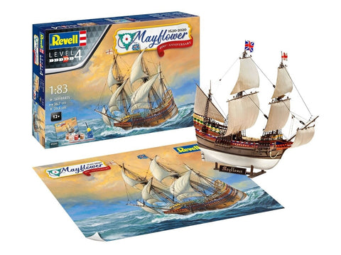 Revell Mayflower 400 m. jubiliejaus laivo modelis 1/83 dovanų rinkinys