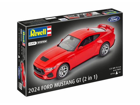 Revell 2024 Ford Mustang GT 1/25 plastikinis modelis Click System