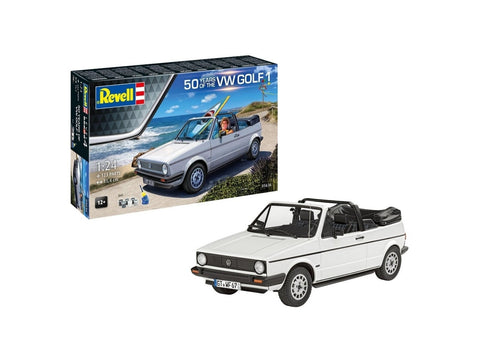 Revell Volkswagen Golf I kabrioletas 50-mečio 1:24 dovanų rinkinys