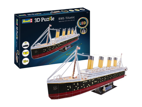 Revell 3D dėlionė RMS Titanic su LED apšvietimu, 266 detalių, 10+