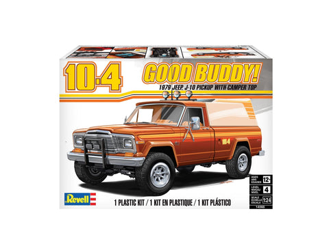 Revell '79 Jeep J-10 pikapas su kemperiu 1/24 surenkamas modelis