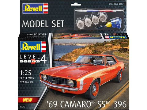 Revell 1969 Camaro SS 396 dovanų rinkinys, 1:25 surenkamas modelis