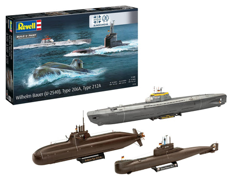 Revell 70 m. Bundeswehr povandeninis Type 206A „Wilhelm Bauer“ 1:144, 05186