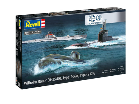 Revell 70 m. Bundeswehr povandeninis Type 206A „Wilhelm Bauer“ 1:144, 05186