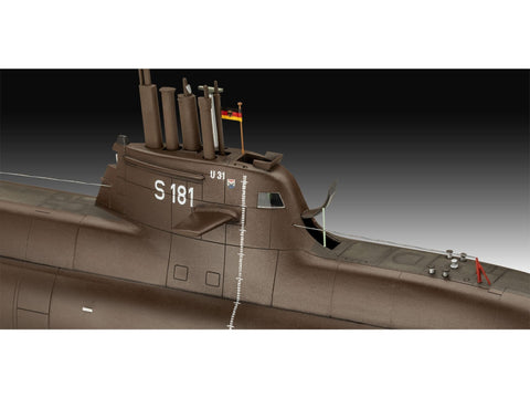 Revell 70 m. Bundeswehr povandeninis Type 206A „Wilhelm Bauer“ 1:144, 05186