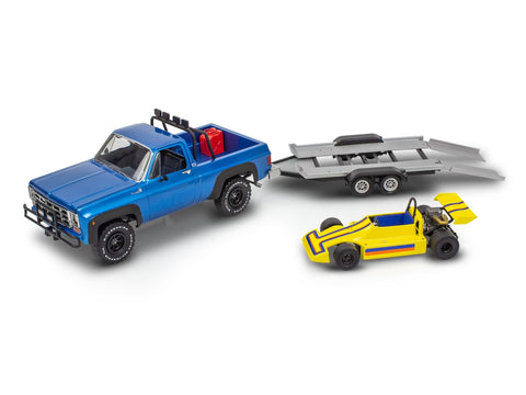 Revell '78 Chevy 4x4 pikapas su Malibu GP Virage ir priekaba 1:25 rinkinys