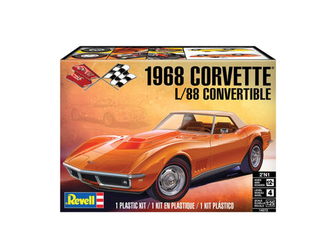 Revell 1968 Corvette L/88 kabrioletas 2in1, 1:25 surenkamas modelis