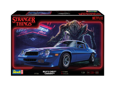 Revell Stranger Things Billy 1979 Chevy Camaro Z-28 1:24 surinkimo rinkinys