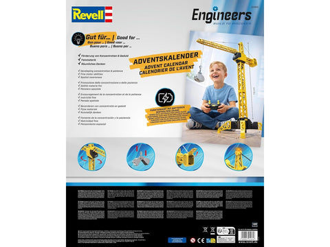 Revell advento kalendorius Engineers „Ultra Crane“ – surenkamas kranas 01065