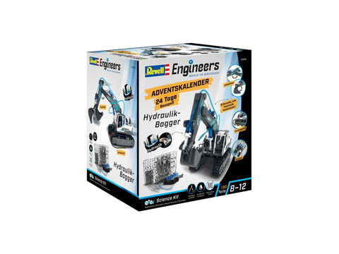 Revell Advento kalendorius: hidraulinis ekskavatorius 1:24, surinkimo rinkinys