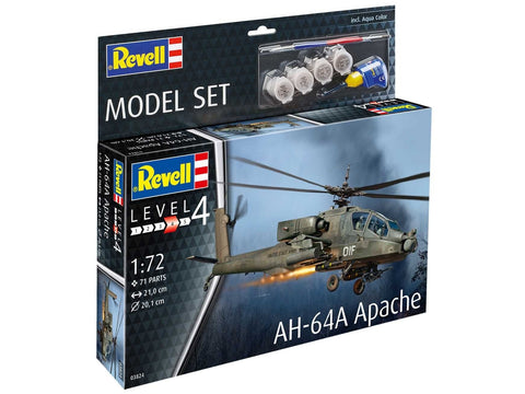 Revell AH-64A Apache dovanų komplektas 1/72 – plastikinis modelis