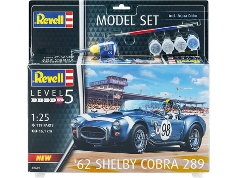 Revell ’62 Shelby Cobra 289 1/25 dovanų rinkinys – surenkamas modelis