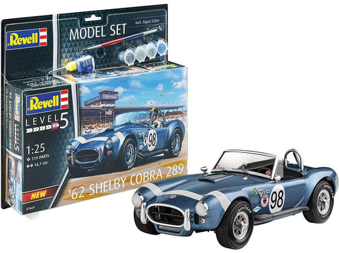 Revell ’62 Shelby Cobra 289 1/25 dovanų rinkinys – surenkamas modelis