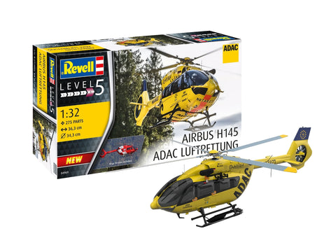 Revell Airbus H145 ADAC/REGA 1/32 plastikinis sraigtasparnio modelis