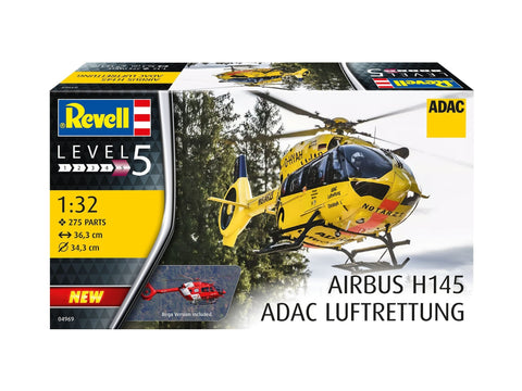 Revell Airbus H145 ADAC/REGA 1/32 plastikinis sraigtasparnio modelis
