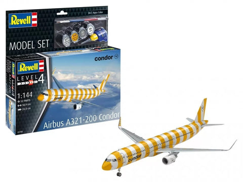 Revell Airbus A321-200 Condor 1/144 surenkamas modelis – dovanų rinkinys