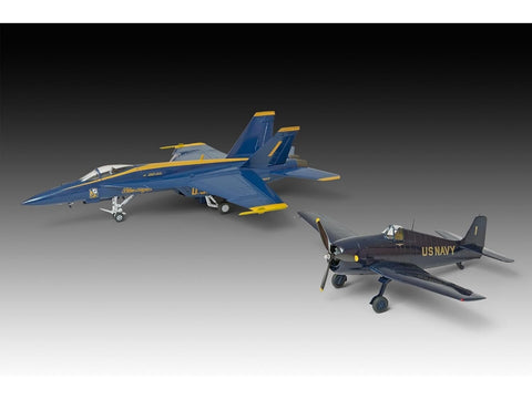 Revell „Blue Angels“ 2 lėktuvų dovanų rinkinys 1/72 su dažais ir klijais