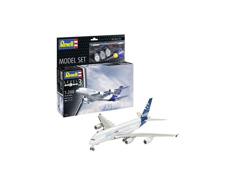 Revell Airbus A380 dovanų rinkinys 1/288 su dažais, teptuku ir klijais