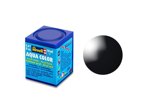 Revell Aqua Color blizgūs juodi akriliniai dažai 18 ml (36107)