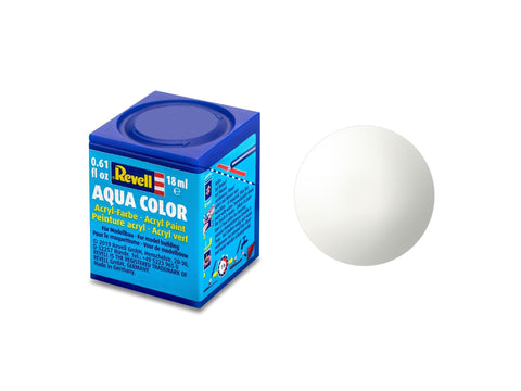 Blizgūs balti akriliniai dažai Revell Aqua Color 18 ml (04/36104)