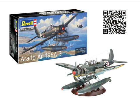 Revell Arado Ar 196A-3 hidroplanas 1/32 – plastikinis surinkimo rinkinys