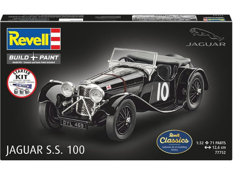 Revell Jaguar SS 100 1/32 plastikinis surenkamas modelis dovanų rinkinys