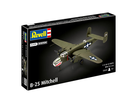 Revell B-25 Mitchell Click System 1/72 surenkamas lėktuvo modelis be klijų