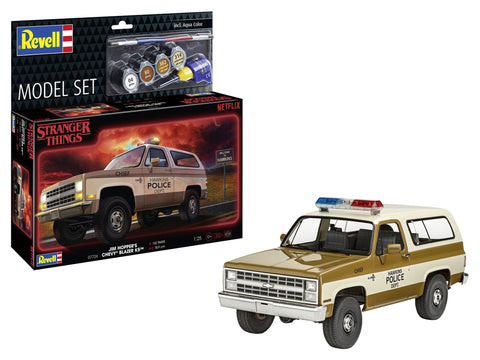 Revell Stranger Things: Hopper 1985 Chevy K5 Blazer dovanų rinkinys 1:25