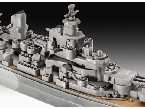Revell USS New Jersey karo laivo modelis 1:1200 dovanų rinkinys