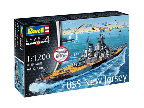 Revell USS New Jersey karo laivo modelis 1:1200 dovanų rinkinys