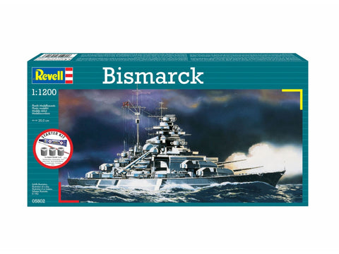 Revell Bismarck laivo modelio dovanų rinkinys 1:1200