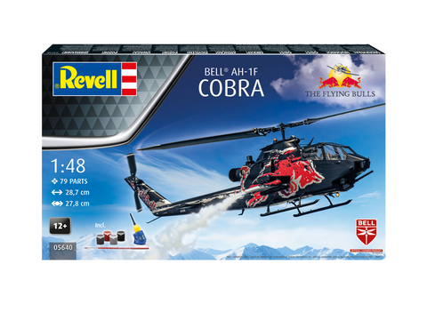 Revell Bell AH-1F Cobra The Flying Bulls 1/48 sraigtasparnio dovanų rinkinys