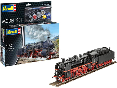 Revell BR 18 505 ekspreso garvežys su tenderiu, H0 1/87 dovanų rinkinys