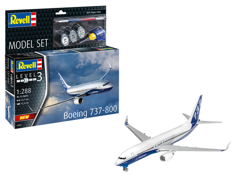 Revell Boeing 737-800 plastikinis modelis 1:288 dovanų rinkinys