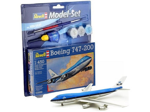 Revell Boeing 747-200 dovanų rinkinys 1/450 su dažais ir klijais