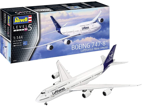 Revell Boeing 747-8 Lufthansa 1/144 – surenkamas lėktuvo modelis, nauja livrea