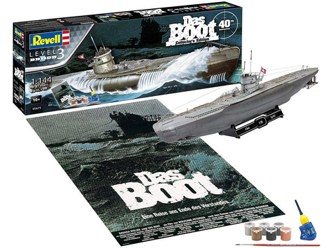 Revell Das Boot U-Boot VII C 1/144 kolekcinis dovanų komplektas, 40-mečio