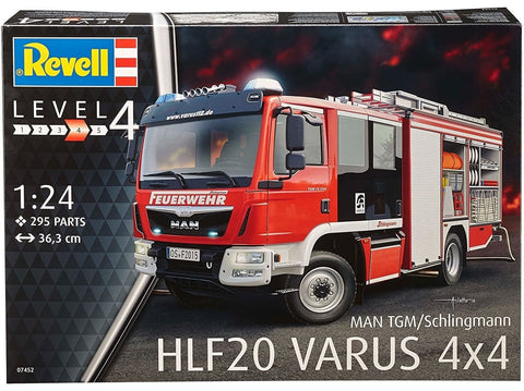 Revell Schlingmann HLF 20 Varus 4x4 gaisrinės plastikinis modelis 1/24