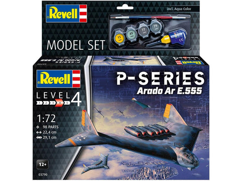Revell Arado Ar E.555 P-Series 1/72 dovanų rinkinys su dažais, klijais, teptuku